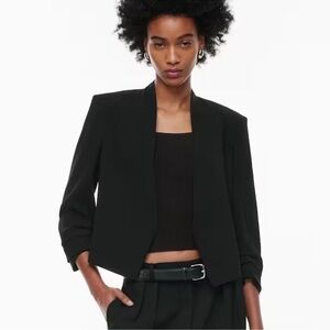 Aritzia Babaton Cropped Power Blazer in Black, Size 2